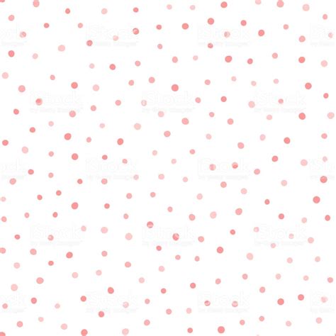 Irregular Polka Dot Repeating Pink Circles On White Background