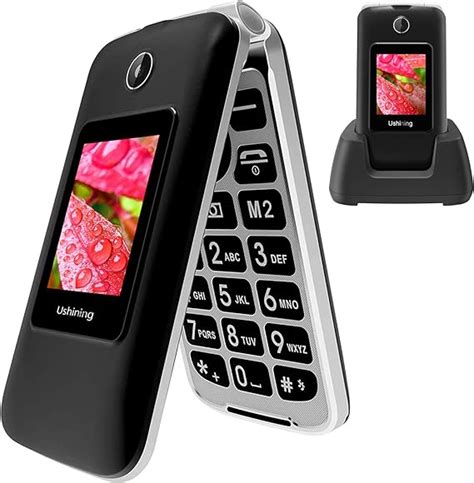 Ushining Senior Flip Mobile Phone Big Button Mobile Phone For Elderly Dual Sim Unlocked Card