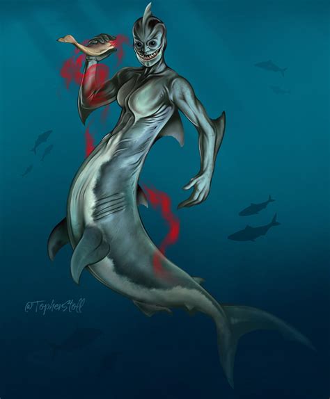 Shark Merfolk Concept Art By Christopher Stoll On Deviantart