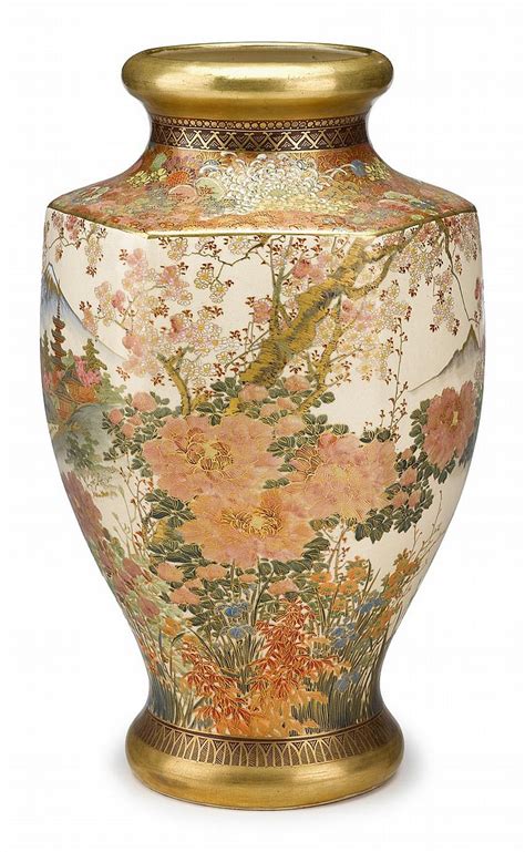 Sold Price: Fine Japanese Satsuma earthenware vase, probably koshida, meiji period, late 19th ...