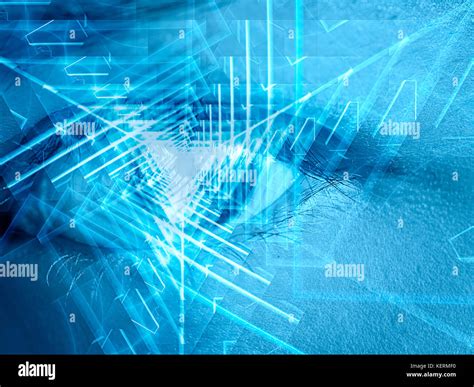 Technology Concept Background Collage With Human Eye Stock Photo Alamy
