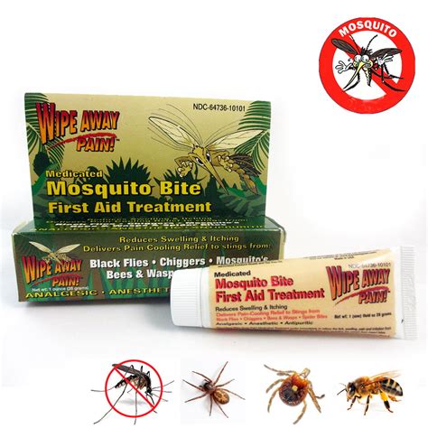 Mosquito Medicated Relief Gel Wipe Away Pain Anti Itch Insect Bite