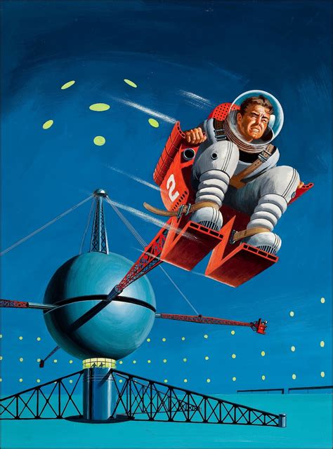 Orbit Science Fiction Nov 1954 Art by Ed Valigursky Ретрофутуризм