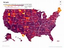 24小時確診近80萬：美國疫情數據地圖幾乎全紫了 - mrrrc