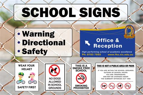 School Safety Signs And Symbols
