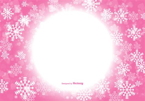Beautiful Pink Christmas Snowflake Background Download Free Vector
