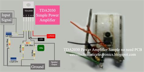 Power supply cro signal generator voltmeter transistors bread board cro probes. Simple Power Amplifier using IC TDA2030 - Electronic Circuit