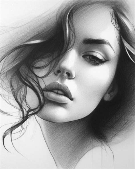 Female Portrait Charcoal And Pencil Drawing In 2024 Portrait Drawing Tips Art Photography