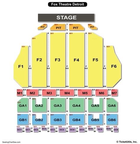 Fox Theater Detroit Seating Chart Seating Charts Tickets