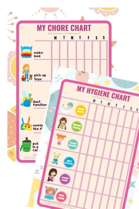 Free Chore Charts For Kids Plus Hygiene Chart Printables In 2021