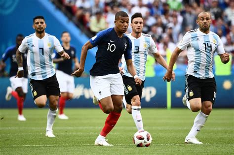 france beat argentina 4 3 as mbappe scores two goals at world cup