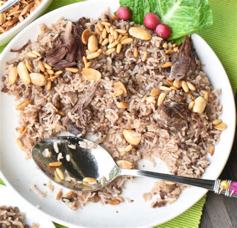 Riz Bi Lahmeouzilebanese Rice With Meat Hadias Lebanese Cuisine
