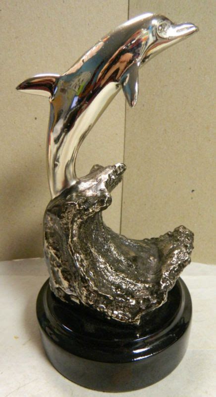 Art Sculpture Donjo Metal Dolphin Riding A Wave Limited Edition