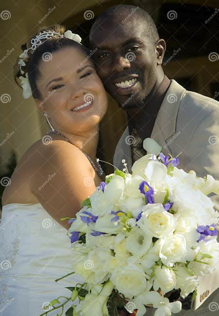 mixed race wedding couple stock image image of marriage 9700801