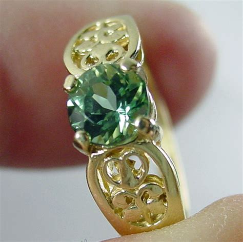 14k Yg Blue Green Tourmaline Ring Size 6 34 From 4sot On Ruby Lane