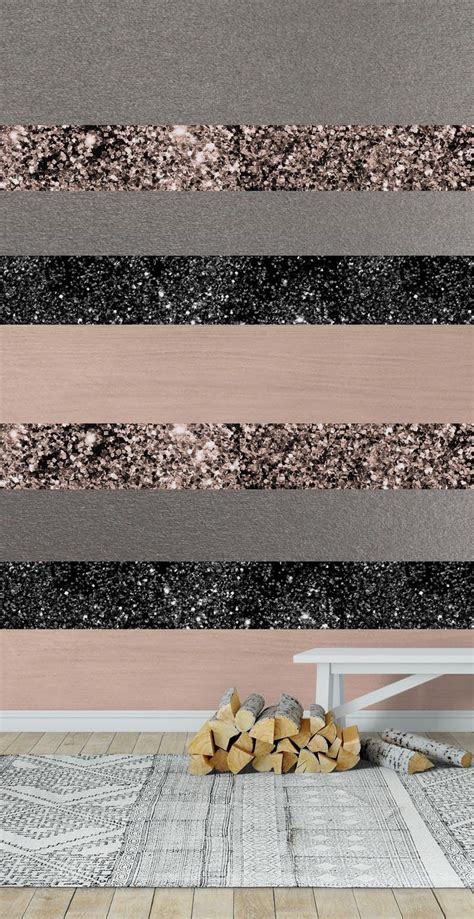 Blush Glitter Glam Stripes 1 Wallpaper From Glam