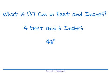 What Is 137 Cm In Feet And Inches