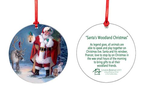 Santas Woodland Christmas Ornament Linda Barnicott Publishing Llc