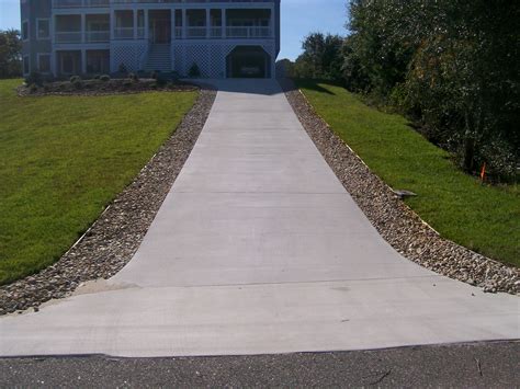 Broom Finish Driveway With Decorative Stamped Sidewalks