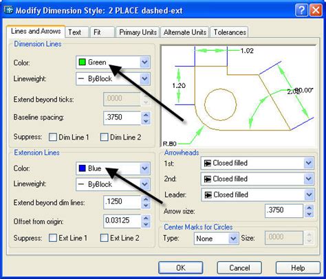 Educationstander Extension Line Autocad