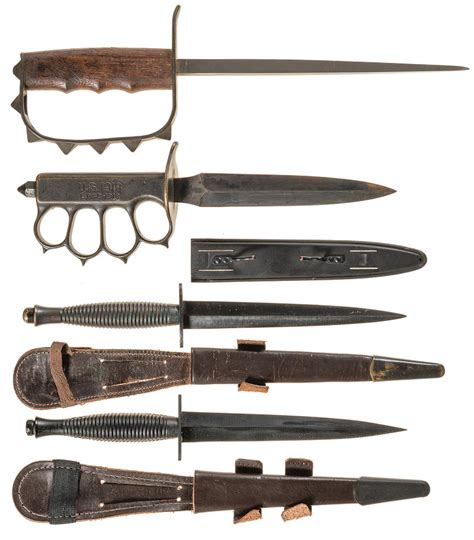 Two Trench Knives And Two Fairbairn Sykes Daggers Rock Island Auction