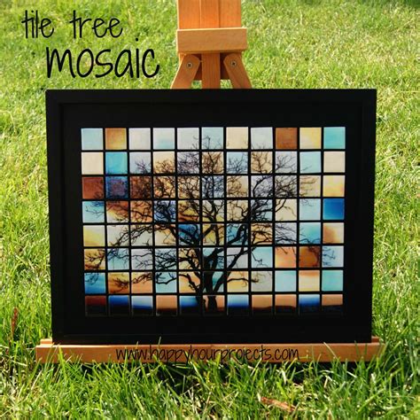Glass Tile Tree Mosaic - Happy Hour Projects