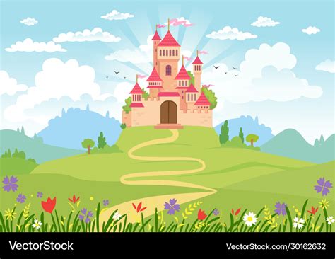 Fairy Tale Castle Royalty Free Vector Image Vectorstock