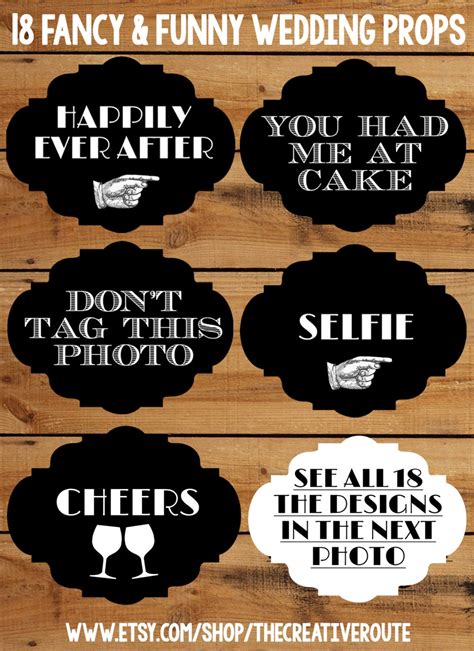 Wedding Photo Booth Props 18 Funny Printable Signs For A Diy