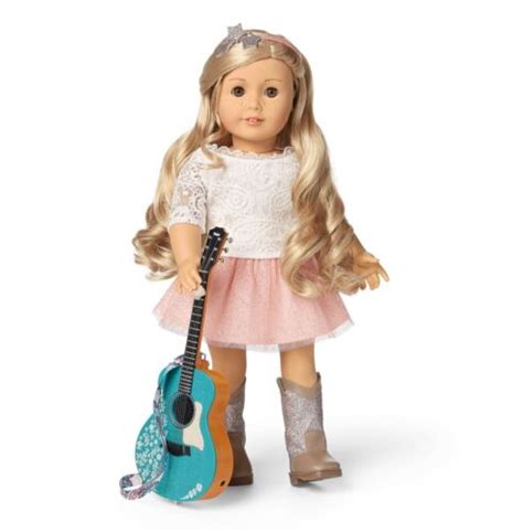 american girl tenney grant doll set book spotlight outfit guitar tenny logan ebay