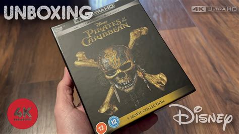 Pirates Of The Caribbean 5 Movie Collection 4k Ultrahd Blu Ray Unboxing