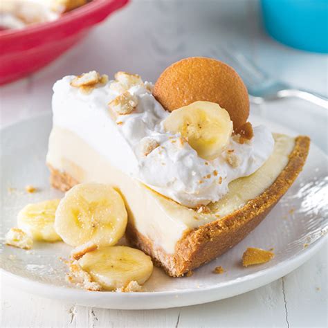 Soft together flour, salt, baking powder, and baking soda and add to creamed mixture. Banana Cream Pie - Paula Deen Magazine