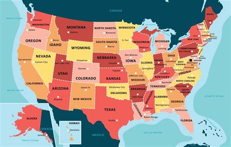 Mapa De Estados Unidos De Am Rica Vector En Vecteezy