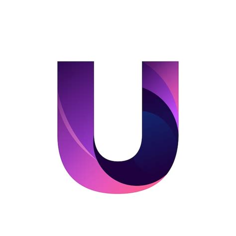 Premium Vector U Letter Logo Design Colorful Gradient