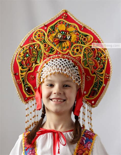 Russian Kokohnik Khokhloma Russian Clothing Russian Traditional Dress Russian Dress