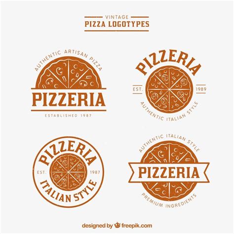 Premium Vector Pack Of Vintage Pizza Logos
