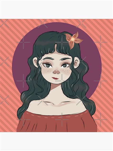 Aesthetic Curly Pretty Girl Poster By Allyzza Redbubble