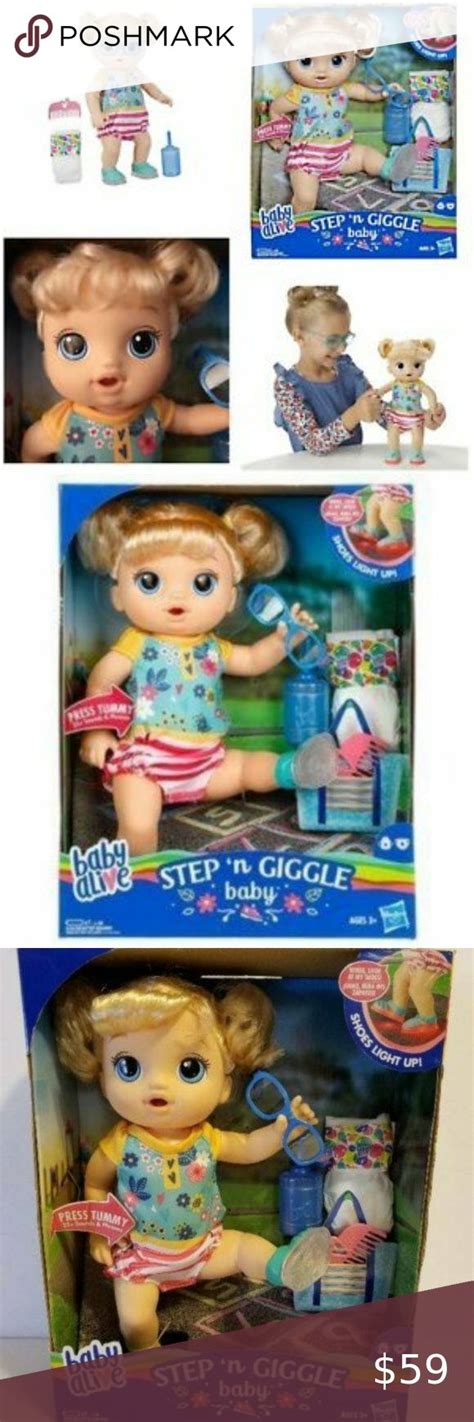 Baby Alive Step ‘n Giggle Baby Blonde Hair Lightup Interactive Doll Set