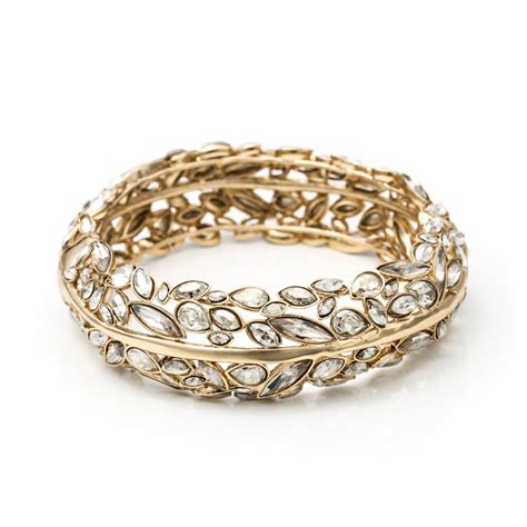 Gold Liquid Crystal Hinge Bracelet Alexis Bittar Hinged Bracelet
