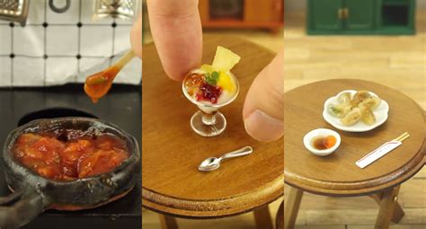 Japanese Youtuber Cooks Edible Miniature Foods Using Miniature Cooking
