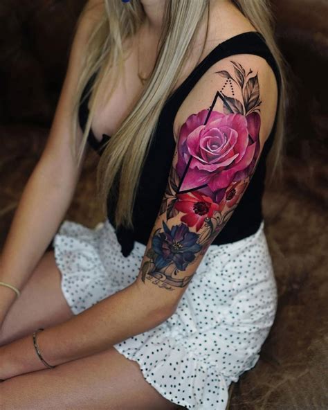 Floral Half Sleeve