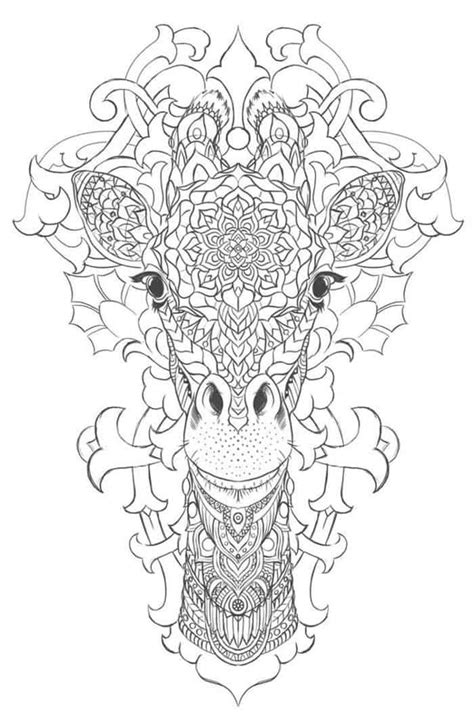 Mandala Giraffe Coloring Pages