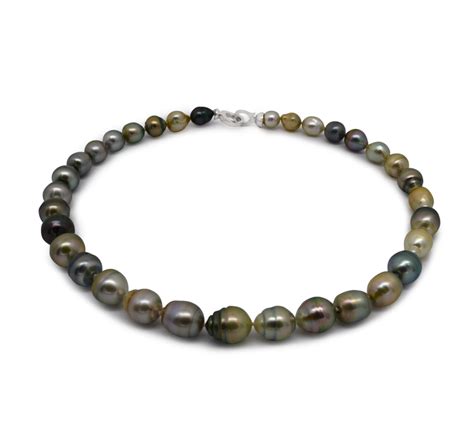 8 10mm Baroque Quality Tahitian Cultured Pearl Necklace In 16 Inch