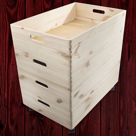 Choice Of Plain Stacking Extra Large Shallow Wooden Open Crates Boxes