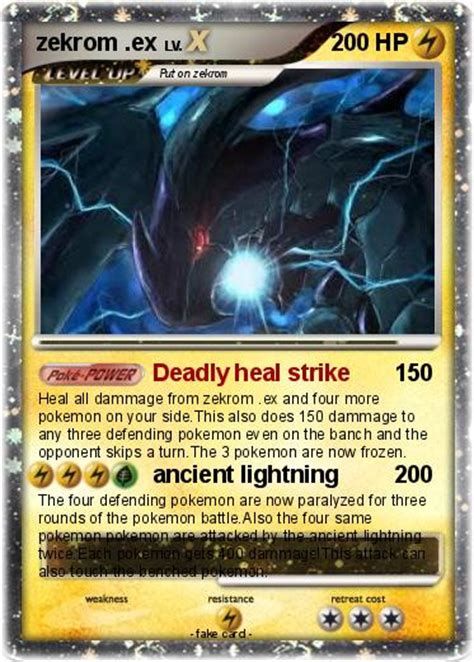 Pokémon Zekrom Ex 36 36 Deadly Heal Strike My Pokemon Card
