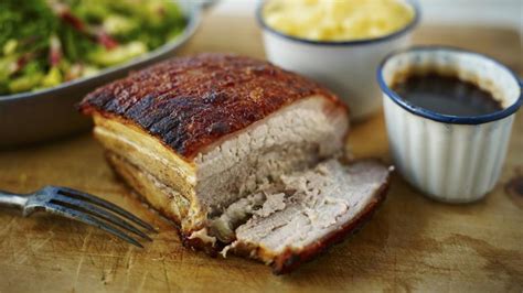 Perfect Roast Pork Belly With Cabbage And Bacon Recipe Bbc Food