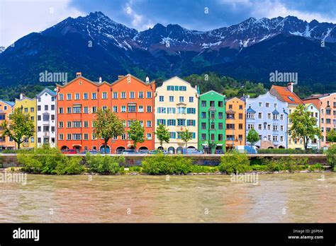 City Of Innsbruck Colorful Inn River Waterfront Panorama Tyrol State