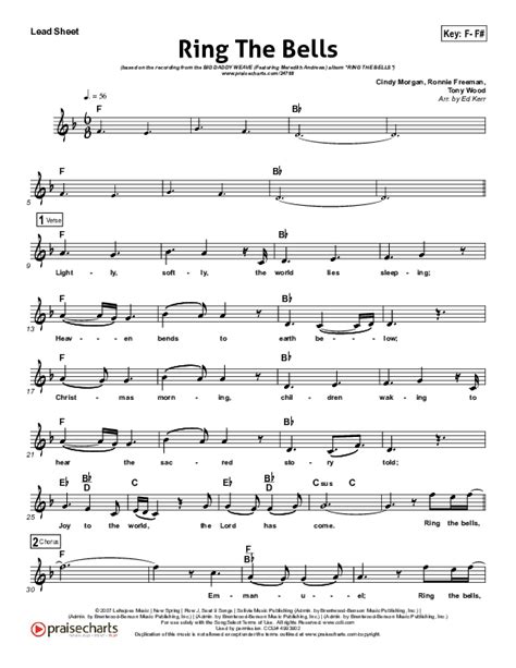 Ring The Bells Sheet Music PDF Big Daddy Weave Meredith Andrews