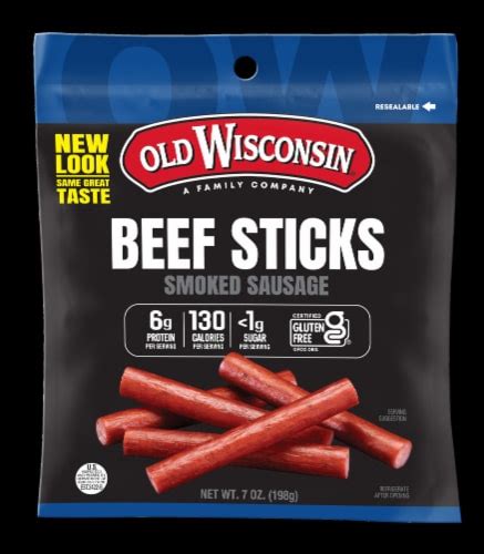 Old Wisconsin Naturally Slow Smoked Beef Sausage Sticks 7 Oz Fred Meyer