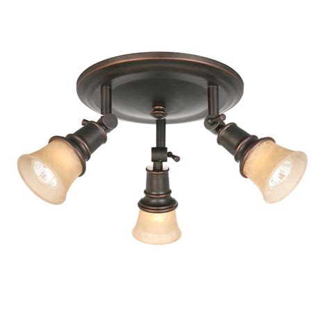 Allen Roth 3 Light 105 In Specialty Bronze Dimmable Standard Flush