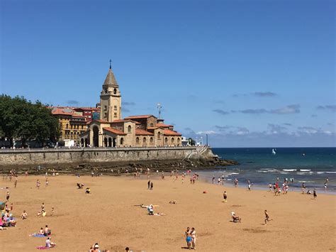 Playa De San Lorenzo Gijón Asturias Spain Asturias Spain